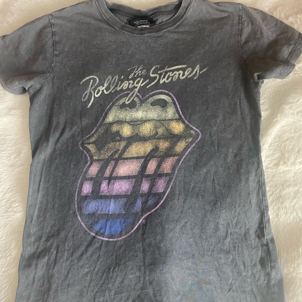 Cotton on Rolling stone rainbow tongue baby tee